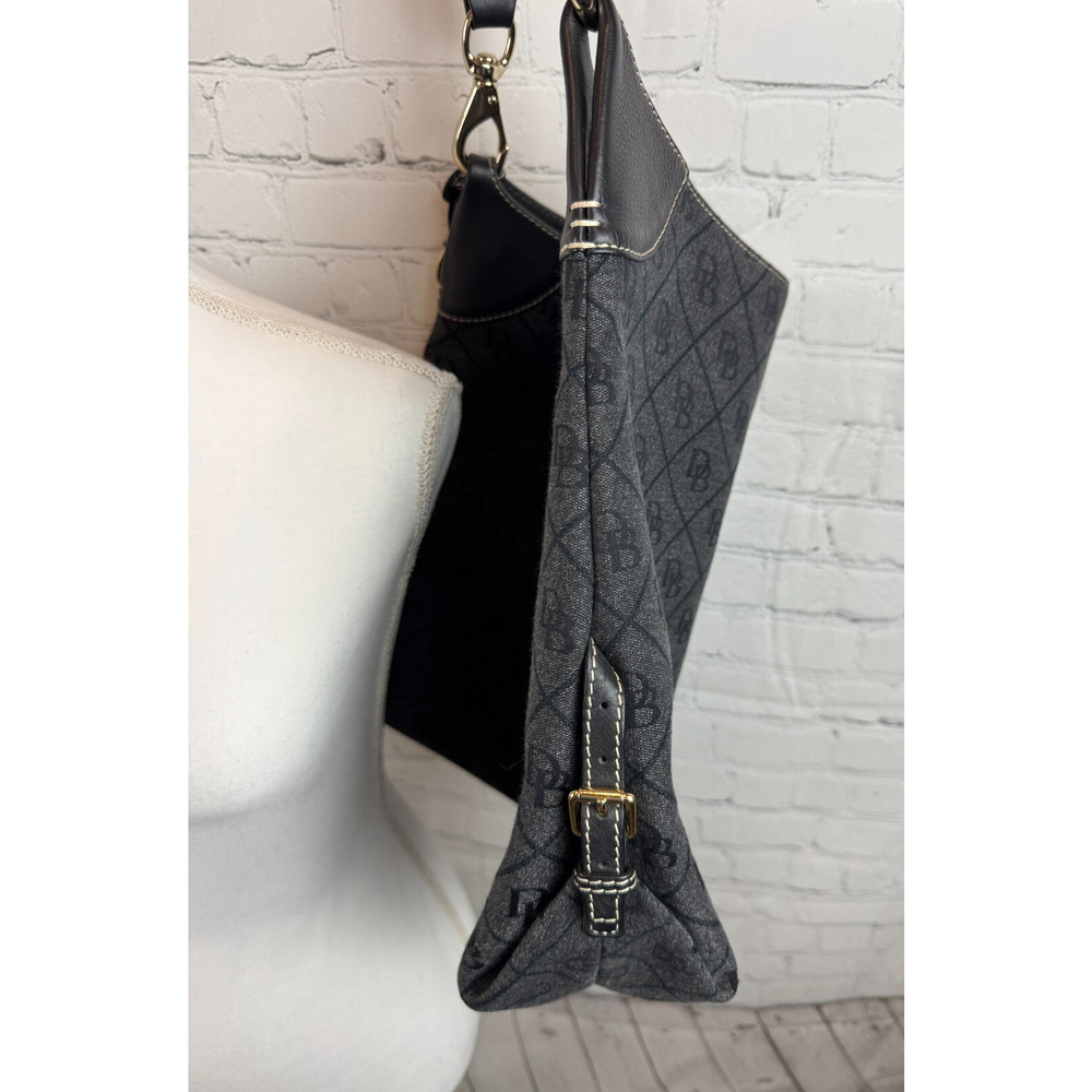Designer-Inspired Black Patterned Hobo Bag - Picture 6 of 12